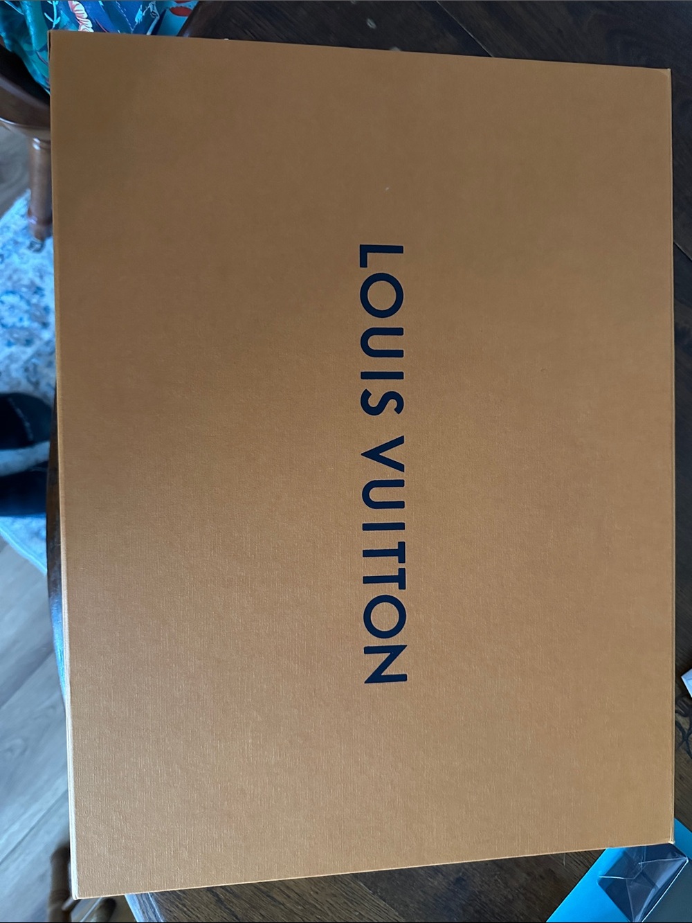 Louis Vuitton Orange Box with Navy Logo